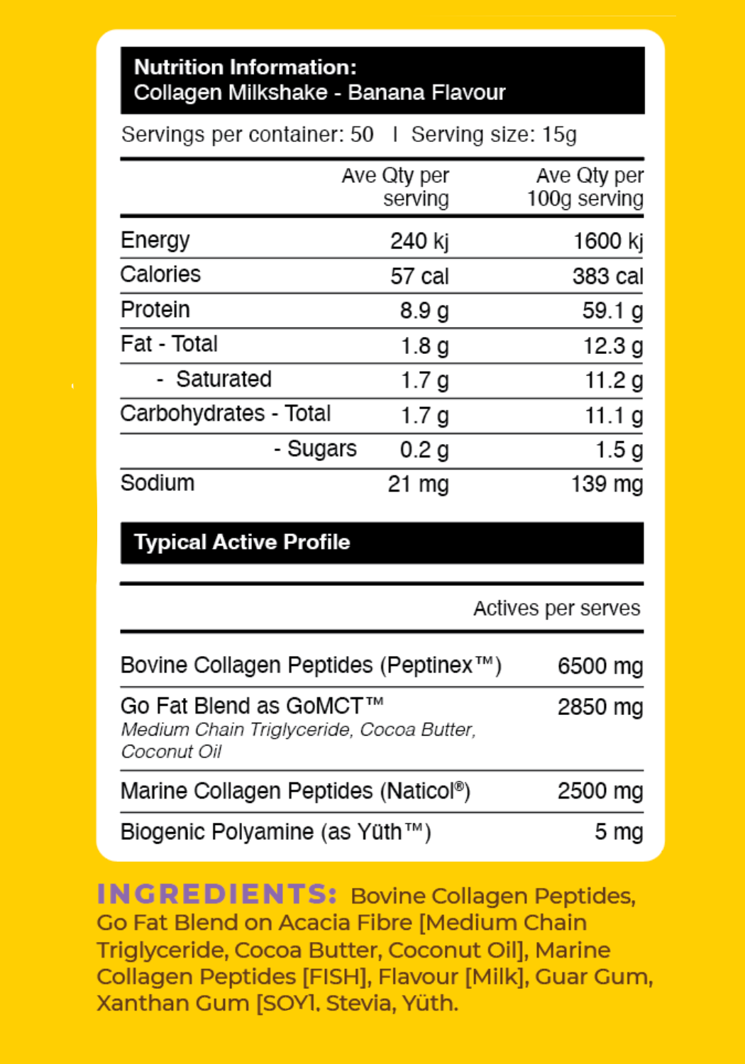 Banana Collagen Milkshake